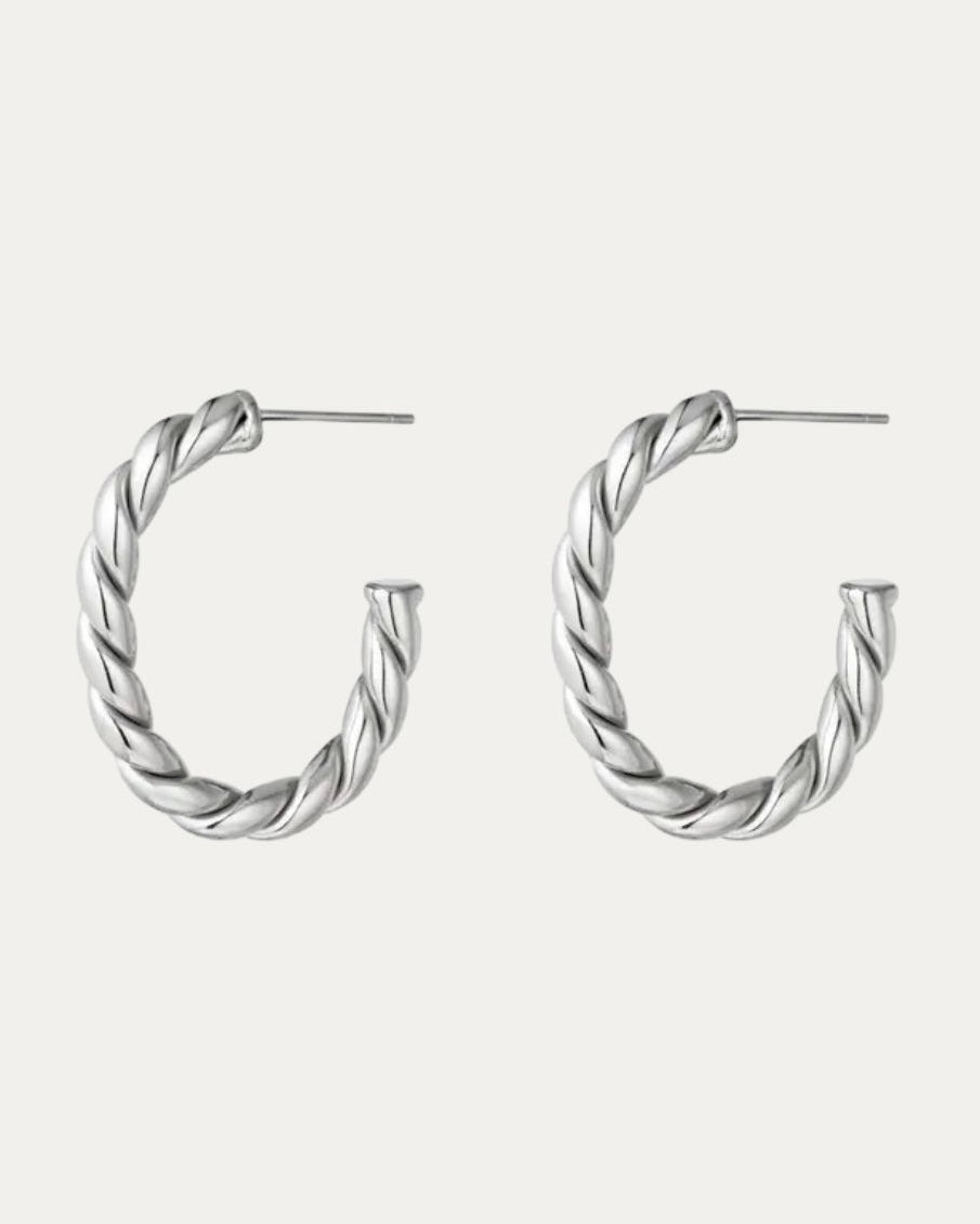 Boucles d\'oreilles CORDE. | argent